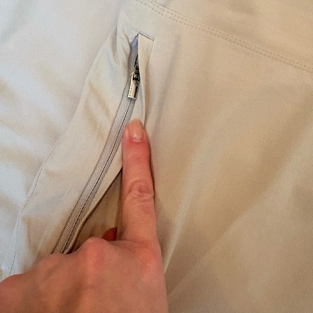 Athleta Wide Leg Light Khaki Brooklyn Pants - Picture 5 of 7